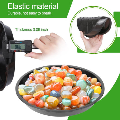 6 8 10 Inch Plant Saucer - 12 Pack Round Plant Tray Plastic Plant Drip Trays for Indoor Outdoor Garden Plants, Collects Flower Pot Drainage and Excess Water