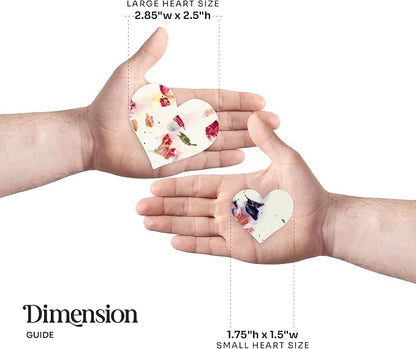 Heart Seed Paper – 50pcs Large Pink Plantable Wildflower, Writable & Plantable Gift for Moms, Plant Lover, & Teachers, Ideal for Weddings, Baby Shower, Memorial, & Celebrations