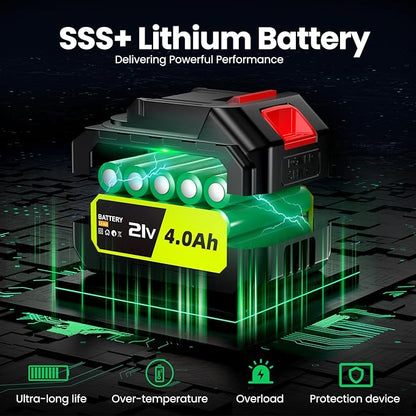 Cordless Leaf Blower, 980,000 RPM Handheld Leaf Blower with 2 X 4.0Ah Batteries & Charger, Lightweight Leaf Blowers for Patio Cleaning, Lawn Care, Leaves, Dust