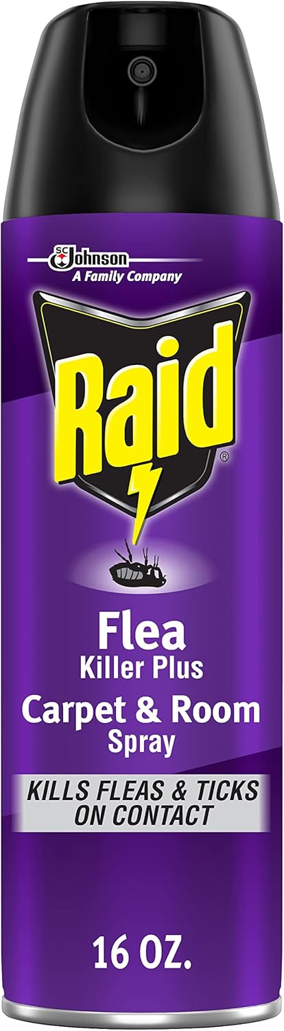Raid Flea Killer Carpet & Room Spray, Kills hatching eggs for up to 4 months, 16 Oz