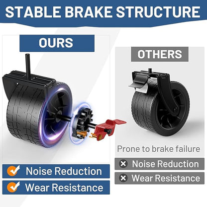 TIMBER RIDGE 600L Beast Wagon 26" W Extra Wide All Terrain Folding w/Big Wheels, Cargo Net & Tailgate, 26" W and 55.25" L, 400lbs Heavy Duty Collapsible Portable Cart for Camping, Sports, Dogs, Blue