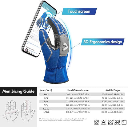 Vgo... Work Gloves for Men,Leather Safety Work Gloves,Scratch protection,Thornproof,Touchscreen(CA7777/CA7780/GA7776/PA7775)