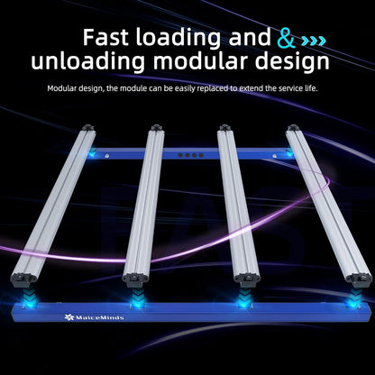 420W Led Grow Lights for Indoor Plants Full Spectrum Foldable and dimmable LED Grow Lights Daisy Chain 4x4/5x5ft Coverage Bar Style Growing Lamp for Indoor Plants