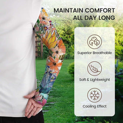Gardening Sleeves for Women Farm Sun Protection Thorn Proof Cooling Arm Sleeves to Cover Arms for Garden Sports