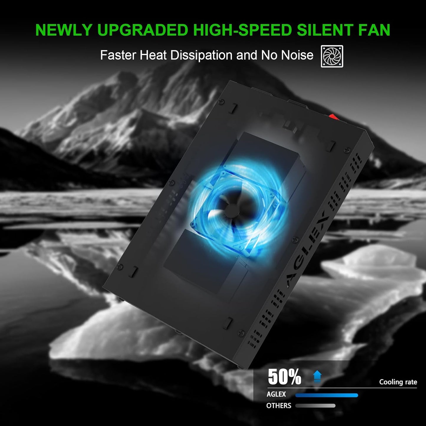 AGLEX E1200 LED Grow Light, Full Spectrum Grow Light with UV IR Diode, Grow Lights for Indoor Plants with Daisy Chain & Built-in Silent Fan, Plant Growing Lamps for 2x2 FT Coverage