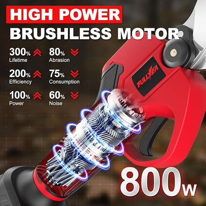 Electric Pruning Shears Cordless, 1.4" Cutting Diameter, Cordless Pruning Shear with SK5 Blades & LCD Display, Branch Cutter with 2*2.0Ah Batteries, Electric Pruners for Gardening Tree Branch