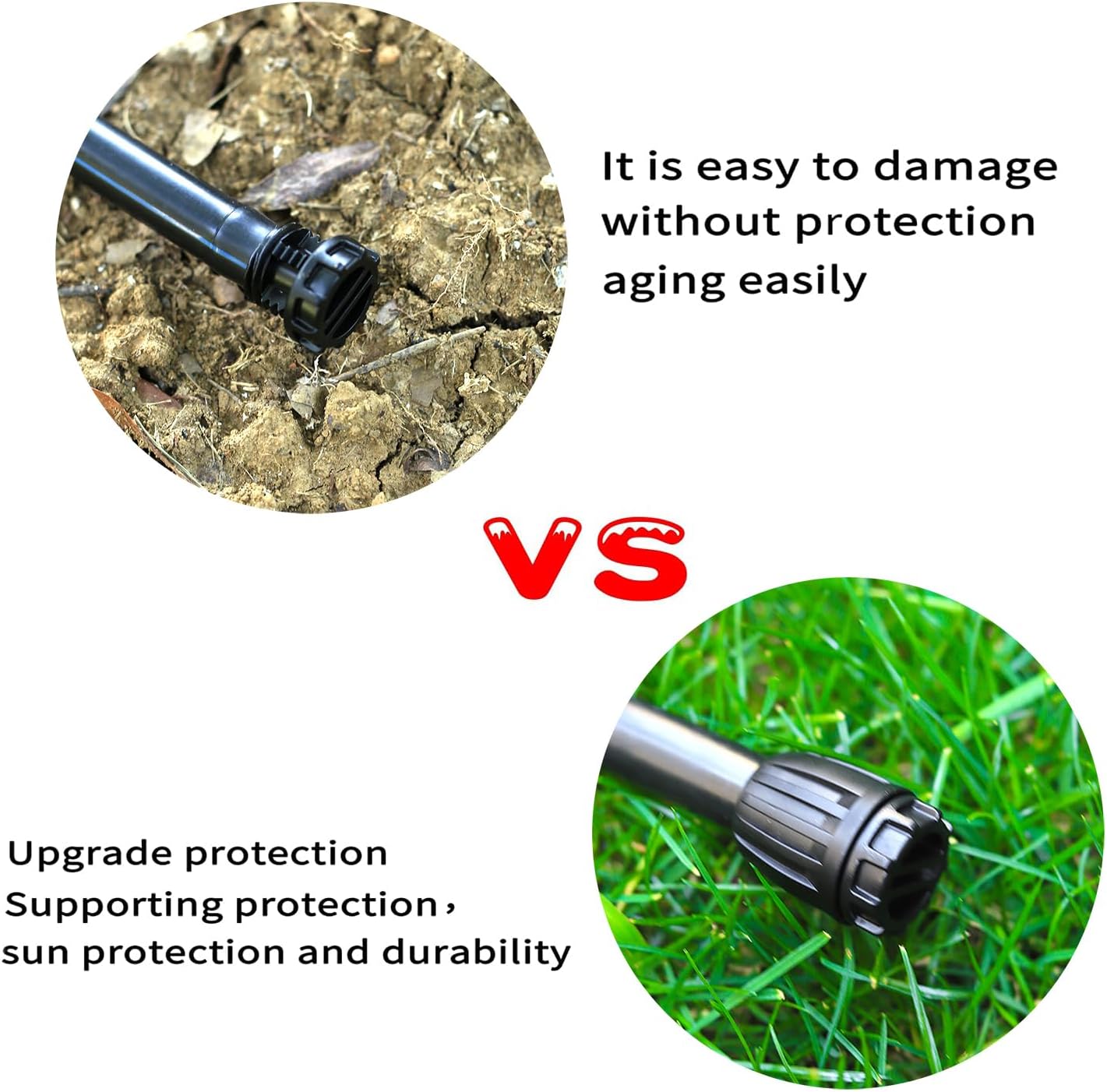 1/2 inch Irrigation Fittings End Plugs For (1/2" ID x0.6-0.63" OD) 16mm Drip Tubing Connectors-10 Pcs/pack