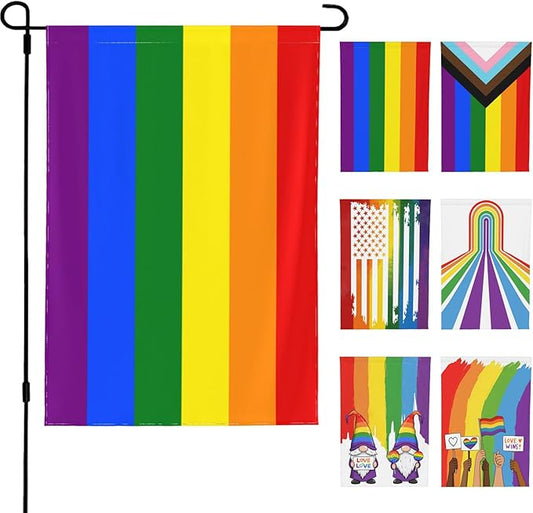 Custom Pride Garden Flag for Outdoor Personalized LGBT Yard Flags Decor Customized Flag Add Your Own Picture/Text House Lawn Banner Double Sided Home Wall Decoration 12.5x18 28x40