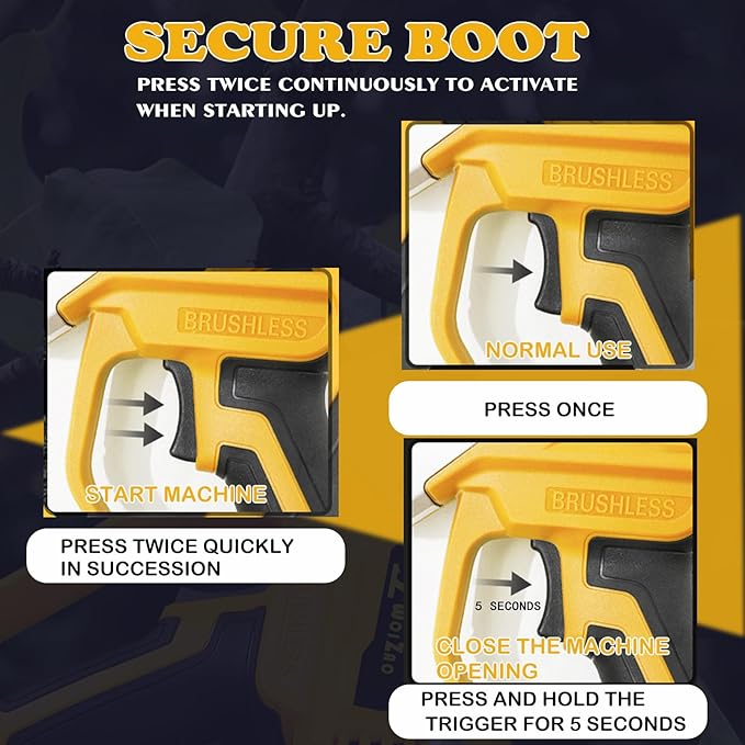 Electric Pruning Shears Cordless Compatible with DeWalt 20v Battery,2 Inch Brushless tree trimmer,Garden Pruners Tool with LCD Display & SK5 Blades(Tool Only,No Battery)001