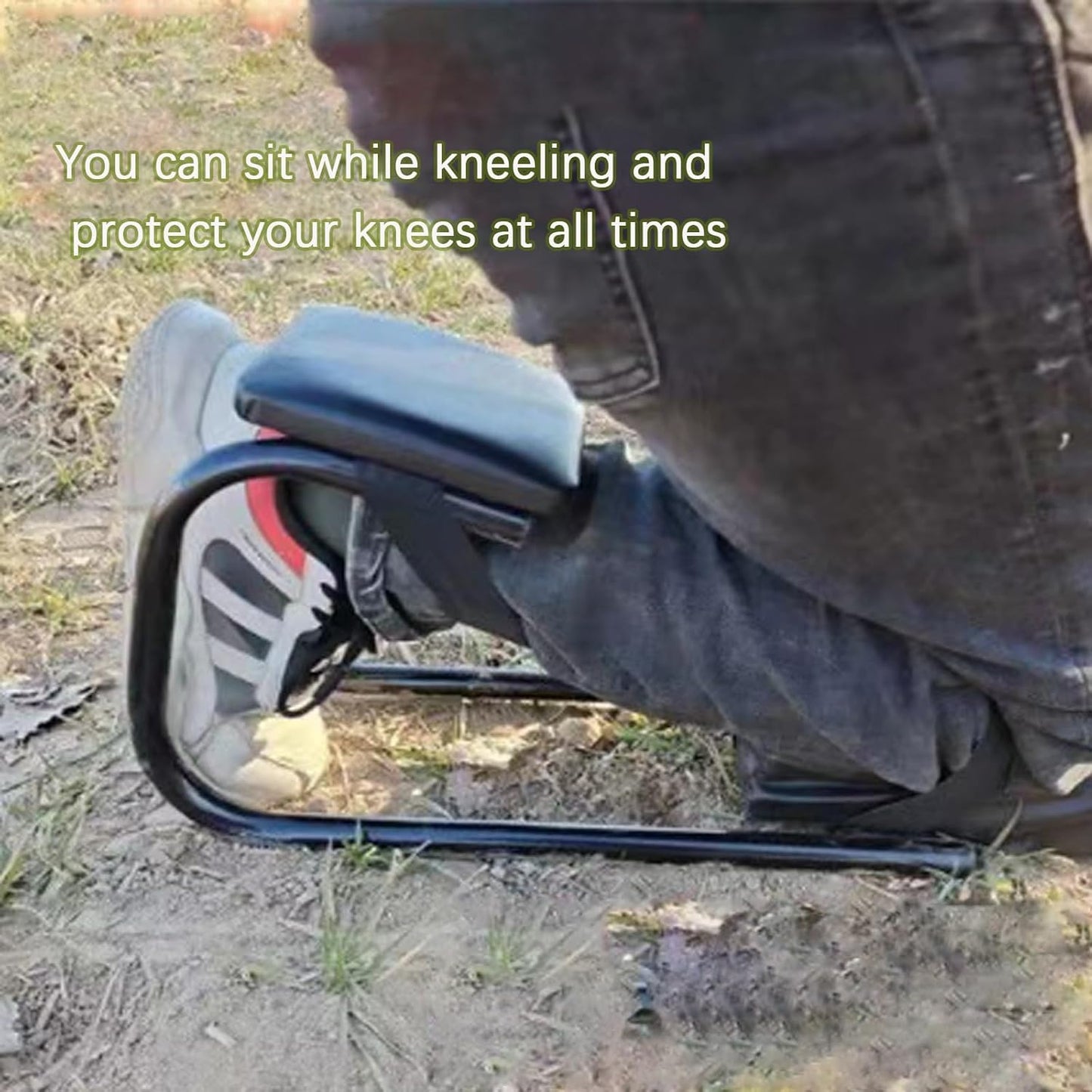 Knee Seat for Gardening, Kneeling Device for Gardening, Farm Work, Ankle Support, Durable Thick Kneeling Pad & Galvanized Steel, Strap on Kneeler Device for Garden (red*1)