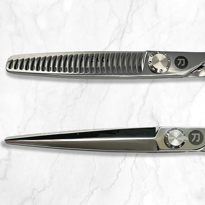 Saki Shears Tanto - Professional 6.5" Hair Cutting Scissors Set Includes Thinning Shears and Leather Case