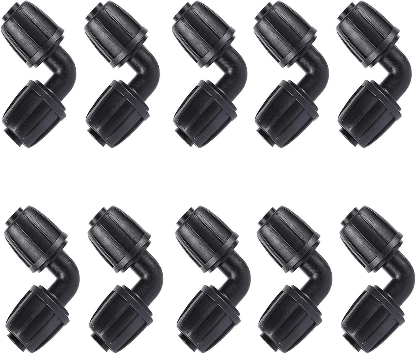 1/2 inch Irrigation Fittings Elbow Connectors For (1/2" ID x0.6-0.63" OD) 16mm Drip Tubing Barbed Connectors-10 Pcs/pack