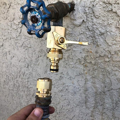 Garden Hose Quick Connector Water Hose Qucik Connect Garden Hose Connectors Brass Hose connectors Water Quick Connect Fittings 3/4" Inch GHT Solid Brass 6 Sets(6pcs Male Coupling 6pcs Female Nipple)