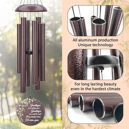 Personalized Memorial Wind Chimes, Customized Wind Chime Outdoor, Custom Wind Chimes in Loving Memory, Sympathy Gift After The Loss of Mom Dad, or Loved One