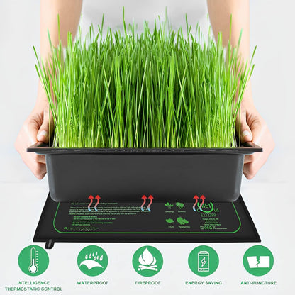 2 Pack Seedling Heat Mat for Seed Starting,20" x 20.75" Waterproof Heating Pad for Indoor Plants Germination(L)