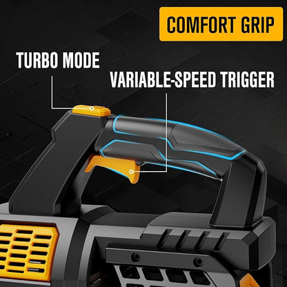 Leaf Blower Cordless 20V Powerful Electric Leaf Blower with 2x4.0Ah Batteries and Charger, Variable-Speed, Lightweight Battery Powered Leaf Blowers for Lawn Care, Patio, Blowing Leaves, Dust