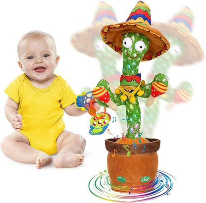 MIAODAM Talking Cactus Dancing Cactus Toy for Baby Toddler, Singing Plush Repeats What You Say for Kids with 60 English Songs Mimicking Toy for Baby Gift