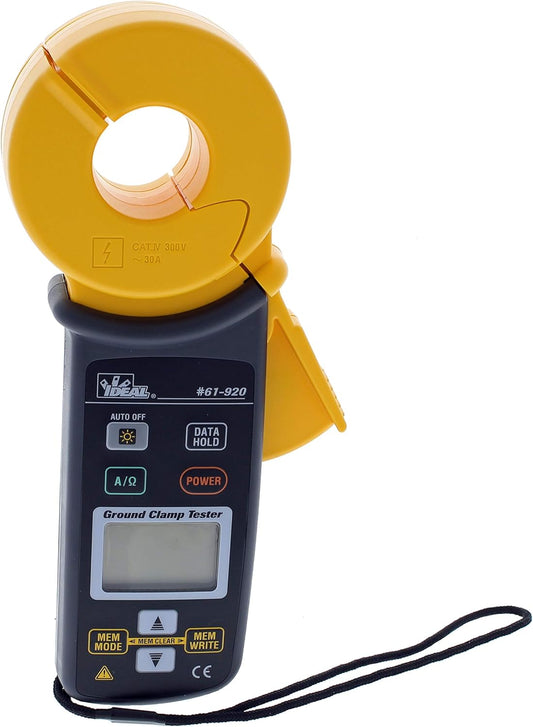 IDEAL INDUSTRIES INC. 61-920 Ground Rod Resistance Clamp Meter, Case Included, Black