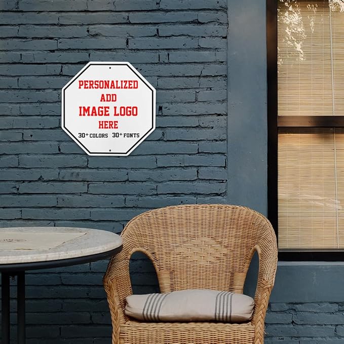 Custom Signs Outdoor，12x12inch Personalized Metal Parking Signs For Business,Intersection Signs,Road Signs,Outdoor Garden Signs,Workplace,Office,Home,Hazard Decorative Signs.