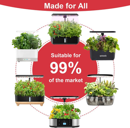 Salsa Garden Seed Pod Kit for AeroGarden, idoo, Ahopegarden, MUFGA with Red Chili/Green/Yellow/Purple Bell Pepper, Red/Golden Cherry Tomato - Hydroponics Supplies for Most Brand (7-pod)