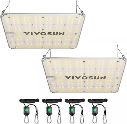 VIVOSUN 2-Pack VS1000E LED Grow Light with Full Spectrum Diodes, Sunlike Plant Light for Indoor Plants Seedling Veg and Bloom in 2x4/3x3 Grow Tents Greenhouses
