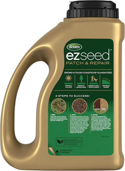 Scotts EZ Seed Patch & Repair Tall Fescue Lawns Combination Mulch, Grass Seed and Fertilizer for Bare Spots and Repair, Grows Anywhere, 3.75 lb.