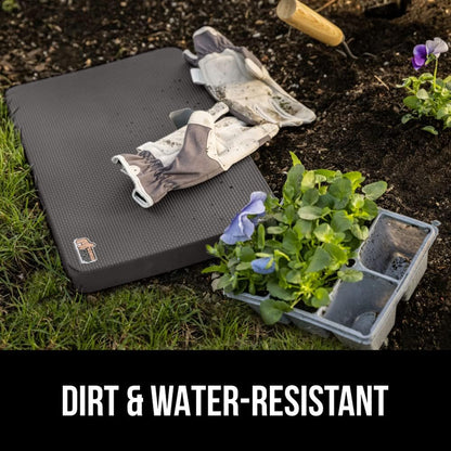 GORILLA GRIP Extra Thick Patent Pending Garden Kneeling Pad, 17.5 x 11 Inch Supportive Soft Foam Knee Cushioning Gardening, Water Resistant, Bathing Baby, Working Supplies, Lightweight 2 Pack Charcoal