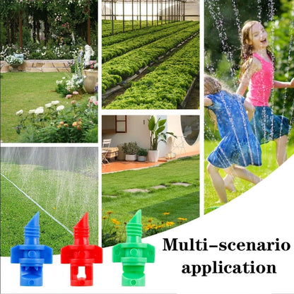 100PCS Drip Irrigation Emitters Micro Sprinkler Heads Micro Garden Lawn Water Spray Misting Nozzle Sprinkler Irrigation for Plant Irrigation Systems (Blue 90°)