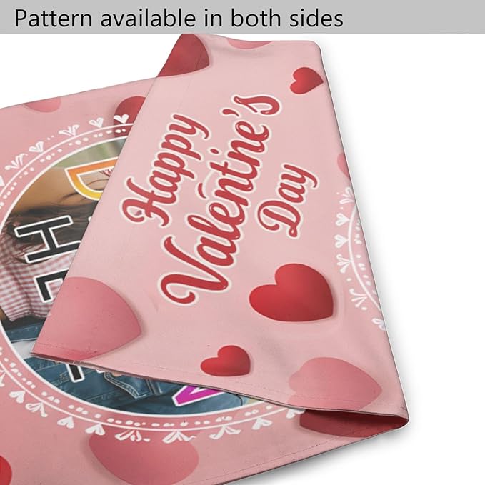 Custom Valentine Garden Flag for Outdoor Personalized Valentines Yard Flags Decor Customized Flag Add Your Own Picture Text House Lawn Banner Double Sided Home Wall Decoration 12.5x18 28x40