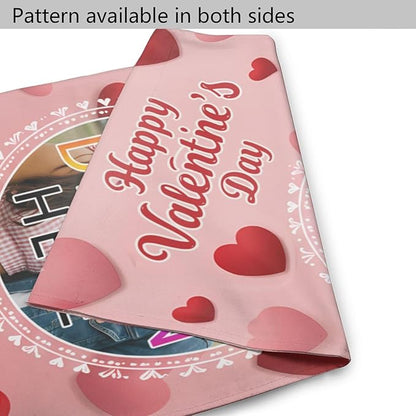 Custom Valentine Garden Flag for Outdoor Personalized Valentines Yard Flags Decor Customized Flag Add Your Own Picture Text House Lawn Banner Double Sided Home Wall Decoration 12.5x18 28x40