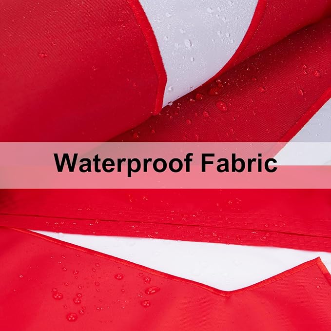 5x8 FT Outdoor Canada Flag Canadian National Flag with Embroidered Maple Leaf Heavy Duty 210D Nylon Sewn Stripes with 2 Brass Grommets for Garden, Home & Wall Decor