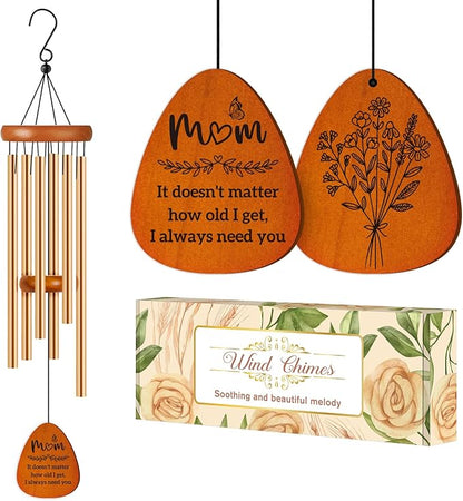 Gifts for Mom Birthday, Mom Birthday Gifts from Daughter Son Kids, Mother Gift Wind Chimes, Unique Mother Gift Ideas for Mother's Day, Christmas, Thanksgiving