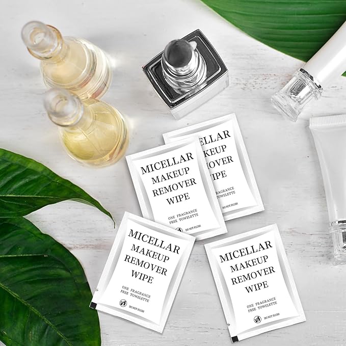 Ctosree 150 pcs Makeup Remover Wipes Bulk Individually Wrapped Makeup Wipes Single Remover Cloth Facial Cleansing Pads for Mascara Lipstick Oil Dirt Face Skin Travel Hotel(White)