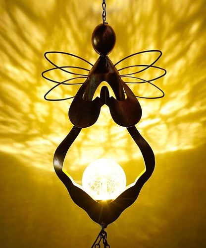 Wind Chimes Outdoor Indoor Decor: Birthday Gifts for Mom Grandma - Outside Lights for Garden Yard Patio Porch (Angel)