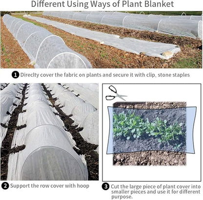 REMIAWY Plant Covers Freeze Protection, 10FTX33FT Frost Cloth Plant Cover Blanket for Outdoor Plants Floating Row Covers for Garden Vegetables Raised Beds Insect Protection Season Extension