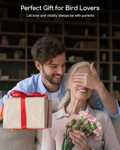 COOAU 2K Smart Bird Feeder with Camera Solar Powered, Outdoor Bird House Cam with 11,000+ AI Birds Species Identification, 3MP HD Live Video Watching, Instant Notifications,Ideal Gift for Bird Lovers