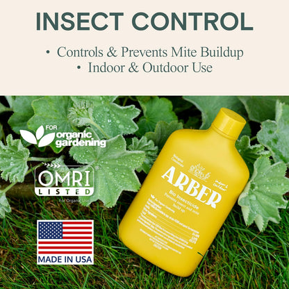Organic Insecticide Liquid Concentrate – Natural Plant Insect Spray for Indoor & Outdoor Use, Fungus Gnat, Aphid & Spider Mite Control – Houseplant & Garden Insect Killer