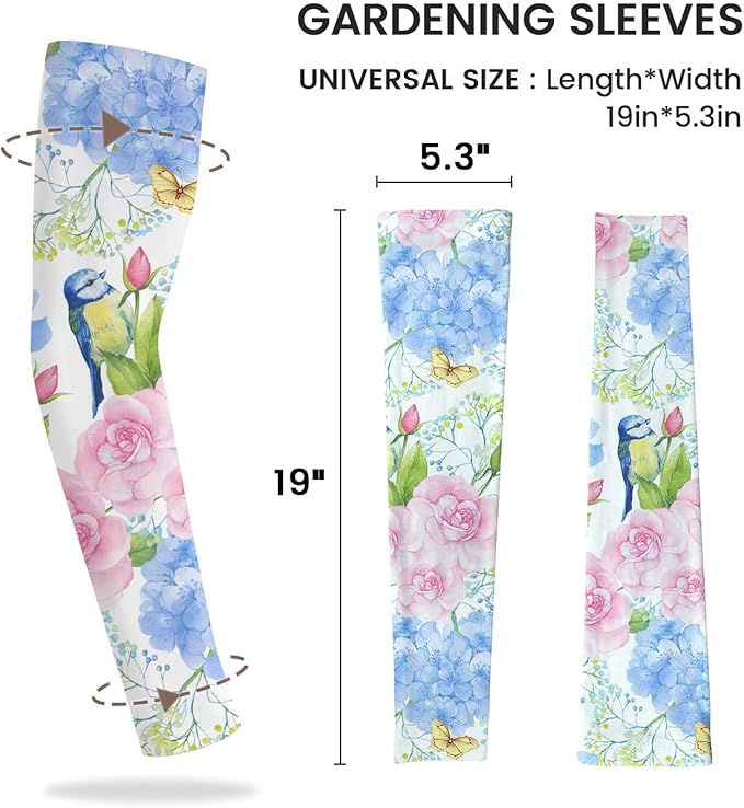 Gardening Sleeves Farm Sun Protection Arm Cooling Sleeves Thorn Proof Garden for Women Men with Thumb Hole