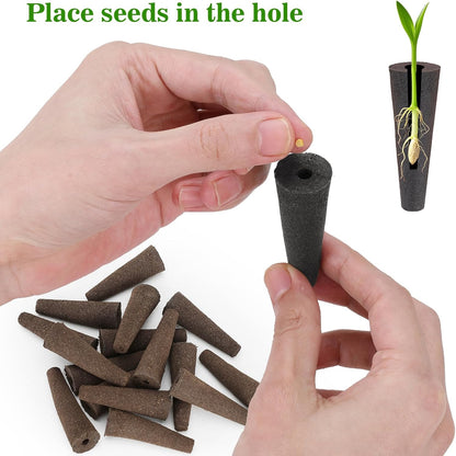 100 pcs Grow Sponges for Hydroponics Compatible with AeroGarden, Hydroponics Growing System Pods, General Hydroponics Rapid Rooter, Starter Plug for Seeds or Cuttings