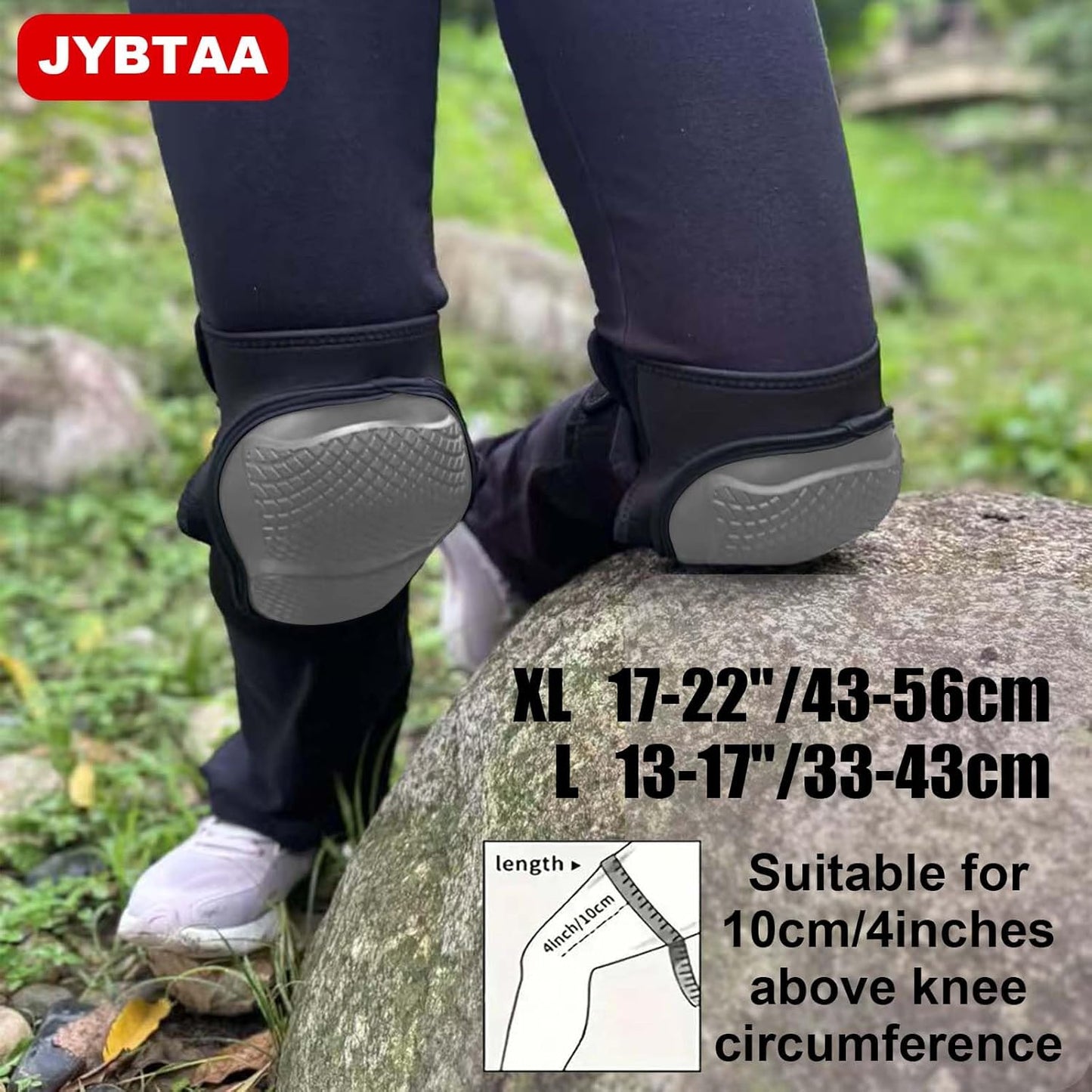Soft Shell Knee Pads for Gardener Cleaner Carpenter Painter, Heavy Duty Knee Protective Gear with Adjustable Straps, Kneeling with Comfort, Profect for Kneeling Crawling Work, Gray XL (1 Pair)