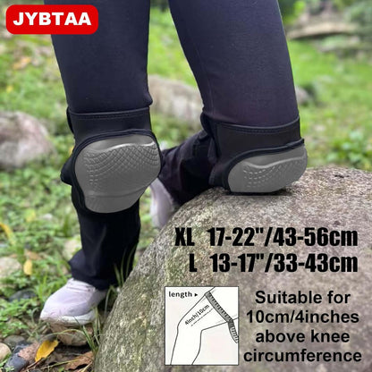Soft Shell Knee Pads for Gardener Cleaner Carpenter Painter, Heavy Duty Knee Protective Gear with Adjustable Straps, Kneeling with Comfort, Profect for Kneeling Crawling Work, Gray XL (1 Pair)