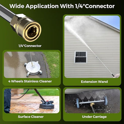 Electric Pressure Washer - 4000PSI 2.8GPM Electric Power Washer with 35ft Cord 26ft Hose, High Pressure Washers Includes 5 Nozzles, Foam Cannon for Cars, Homes, Driveways