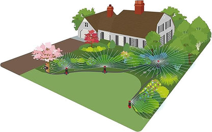 Eden 96093 Multi-Adjustable Flex Design Garden Sprinkler Set with Extensions, Great for DIY Gardening