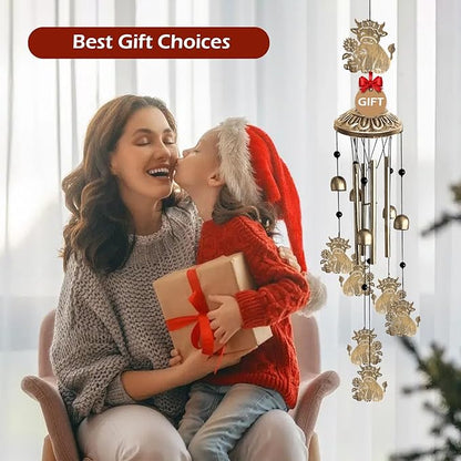 Wind Chimes for Outside, Metal Wind Chimes House Outdoor Decor for Garden Backyard Front Porch Patio, Mom Women/Men Birthday House Warming Gifts, Highland Cow Windchimes