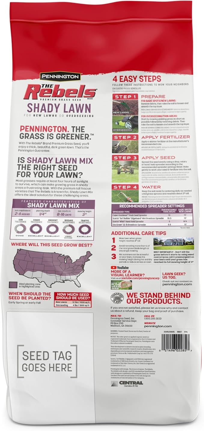 Pennington The Rebels Tall Fescue Shady Grass Seed Mix 7 lb