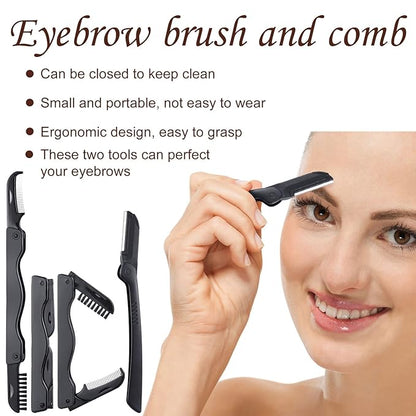 Bencailor 17 Pcs Eyelash Curlers Kit Lash Curler Eyelash Comb Seperator Extension Tweezers Eyebrow Brush Scissors False Eyelashes Applicator Eyebrow Trimmer Silicone Refills Pads for Women (Orange)