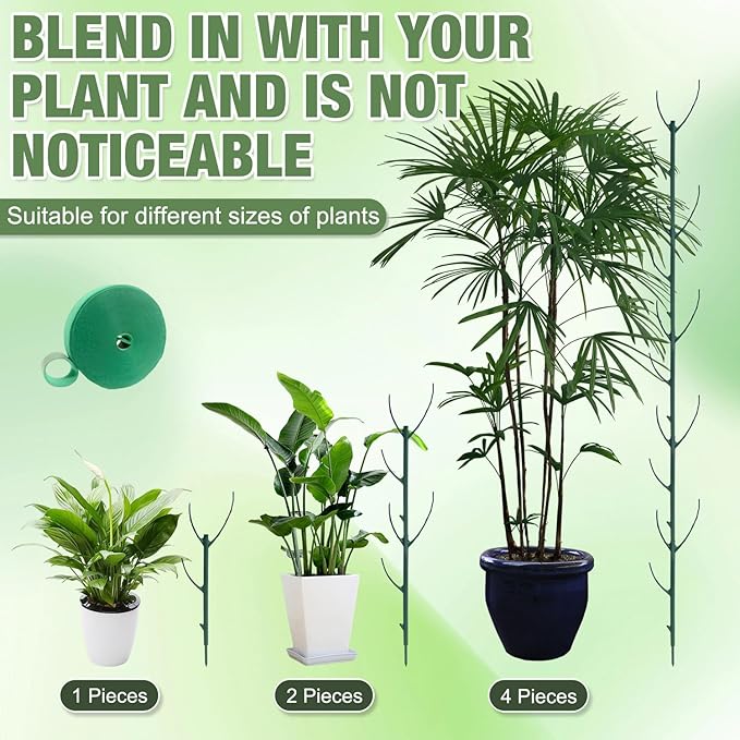 Stackable Monstera Plant Support Stakes,Garden Plant Stakes for Indoor and Outdoor Plants,Garden Accessories for Climbing Potted Plants,Plant Holder Stick for Support Tall Potted Plants(5pcs)