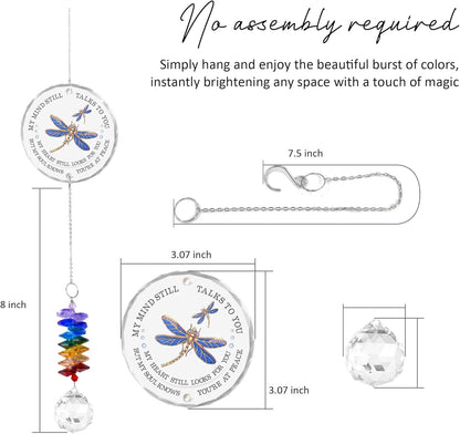 Memorial Suncatcher - Sympathy Gift for Loss of Loved One - Crystal Rainbow Maker - Bereavement Keepsake - Hanging Crystal Decor - Loss of Family Friend Pet - Suncatcher Ornament