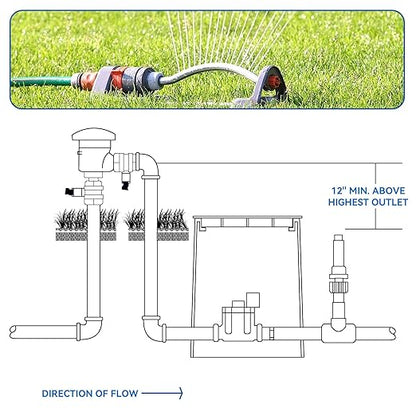 1" 720A 1-720A Pressure Vacuum Breaker Assembly,Brass Irrigation Backflow Preventer Valve for Lawn Irrigation System, Garden Sprinkler, Outdoor Water Line, Anti-Siphon Protection MAX 400PSI