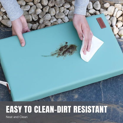 HappyPicnic Waterproof Garden Kneeling Pad - 2" Thick Soft Foam Kneeling Mat for Gardeners with Handle & Removable Cover, Knee Support for Bathing, Sage